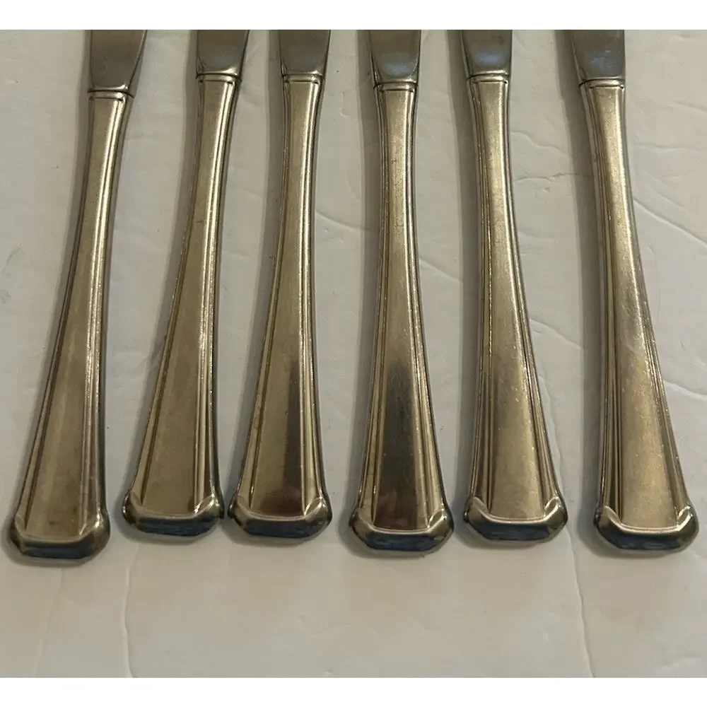 Vtg Oneida Maestro‎ St Leger Aberdeen Stainless Flatware Dinner Knives Set Of 6